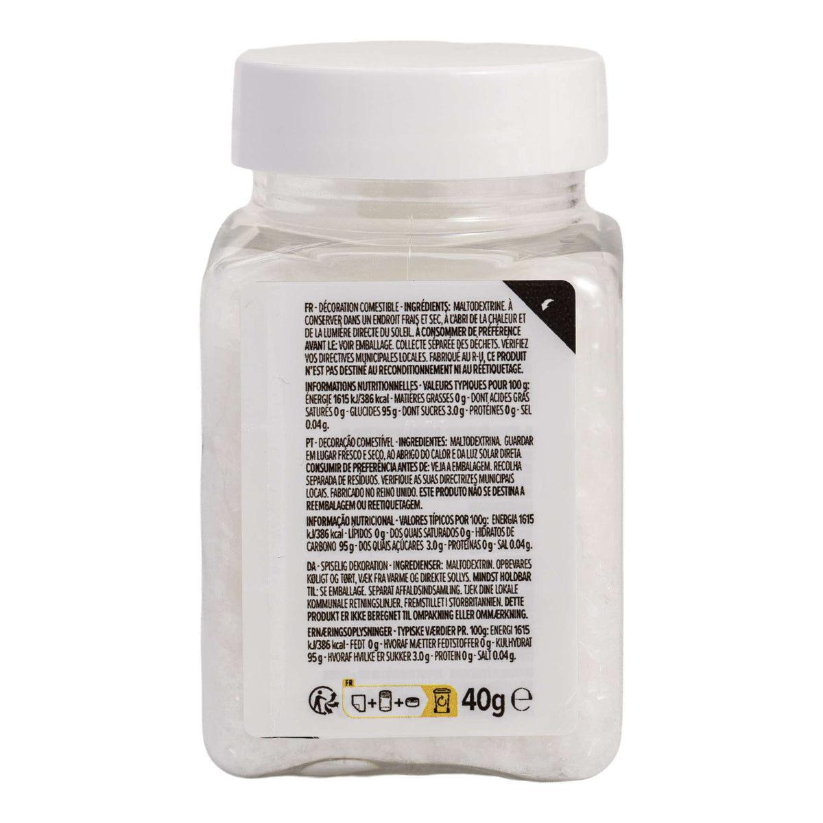 Magic Sparkles Edible Iridescent Glitter - White Crystal