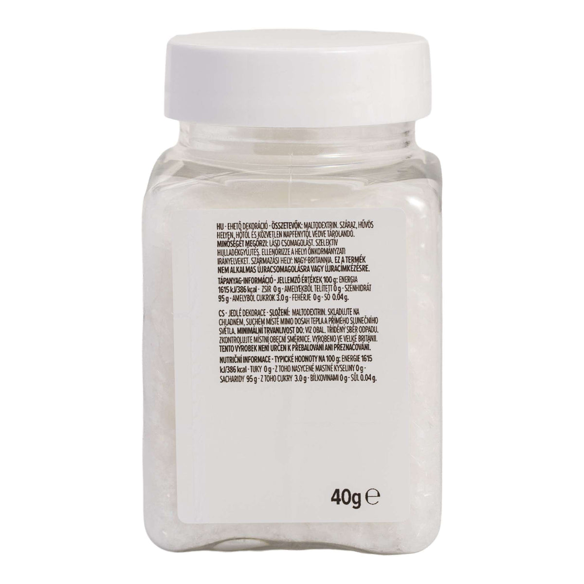 Magic Sparkles Edible Iridescent Glitter - White Crystal