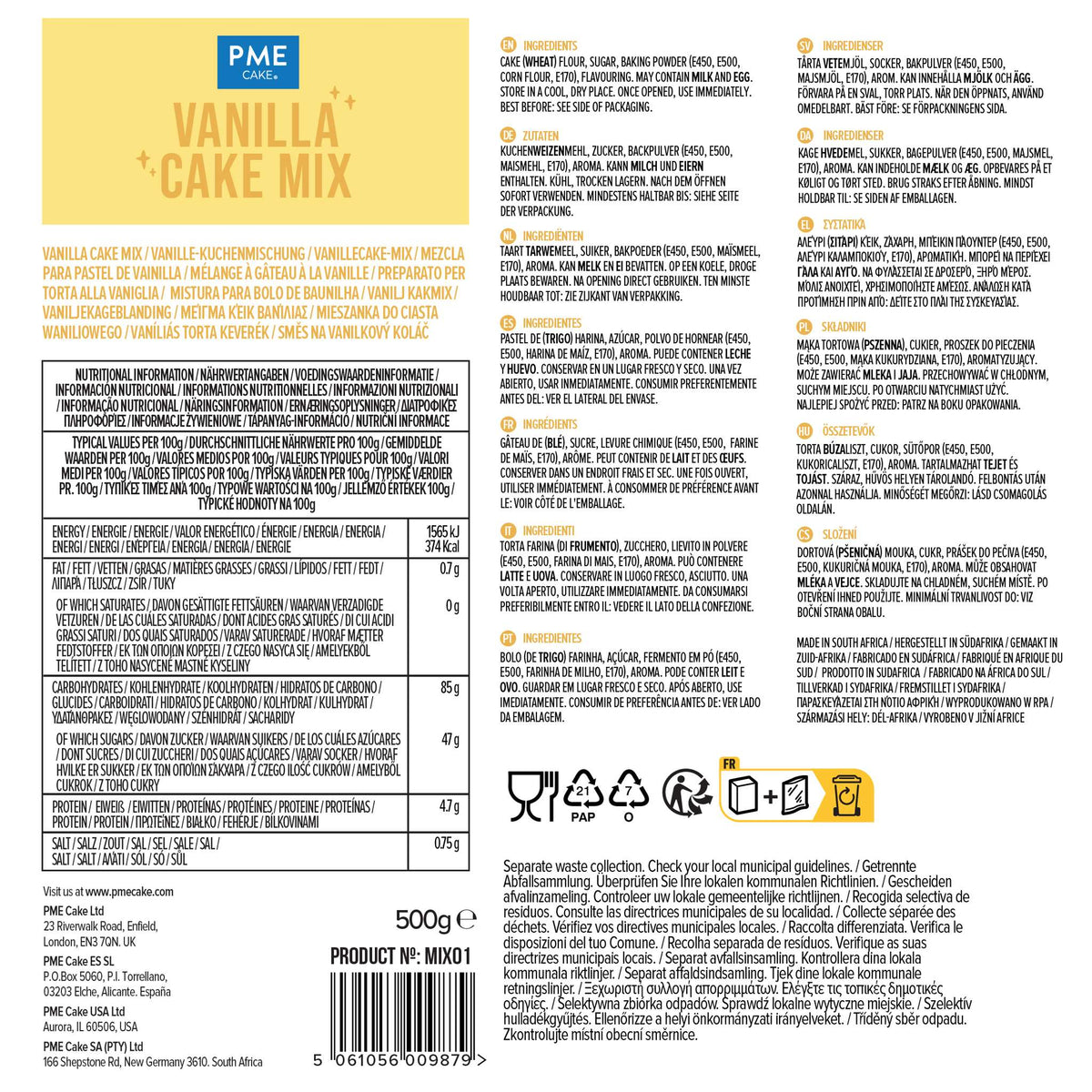 Vanille-Kuchenmischung (500g)