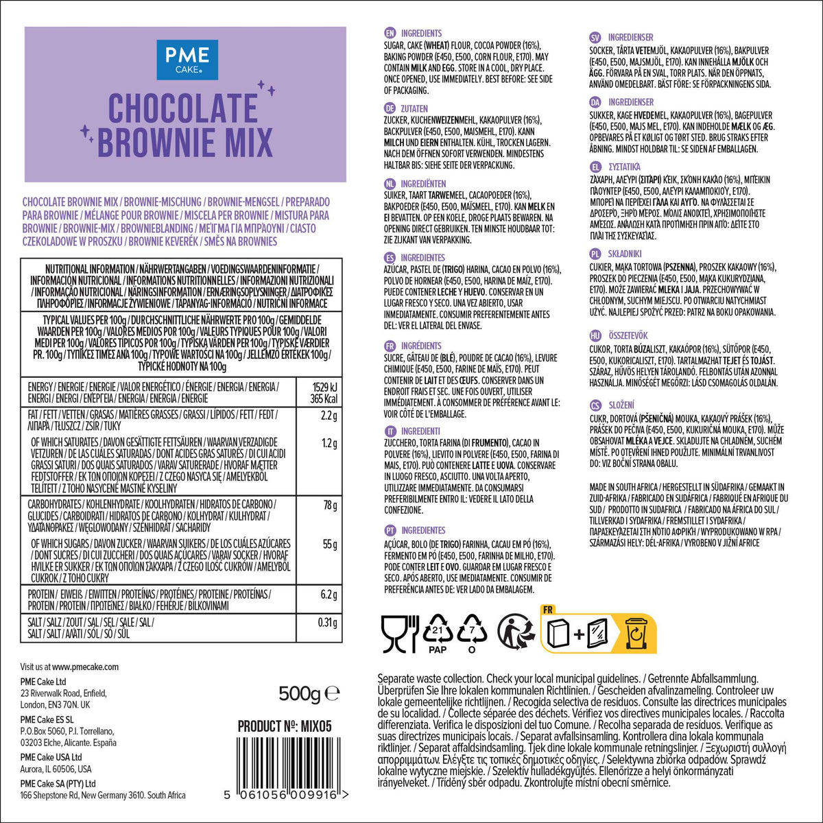 Preparado para Brownie de Chocolate (500g)