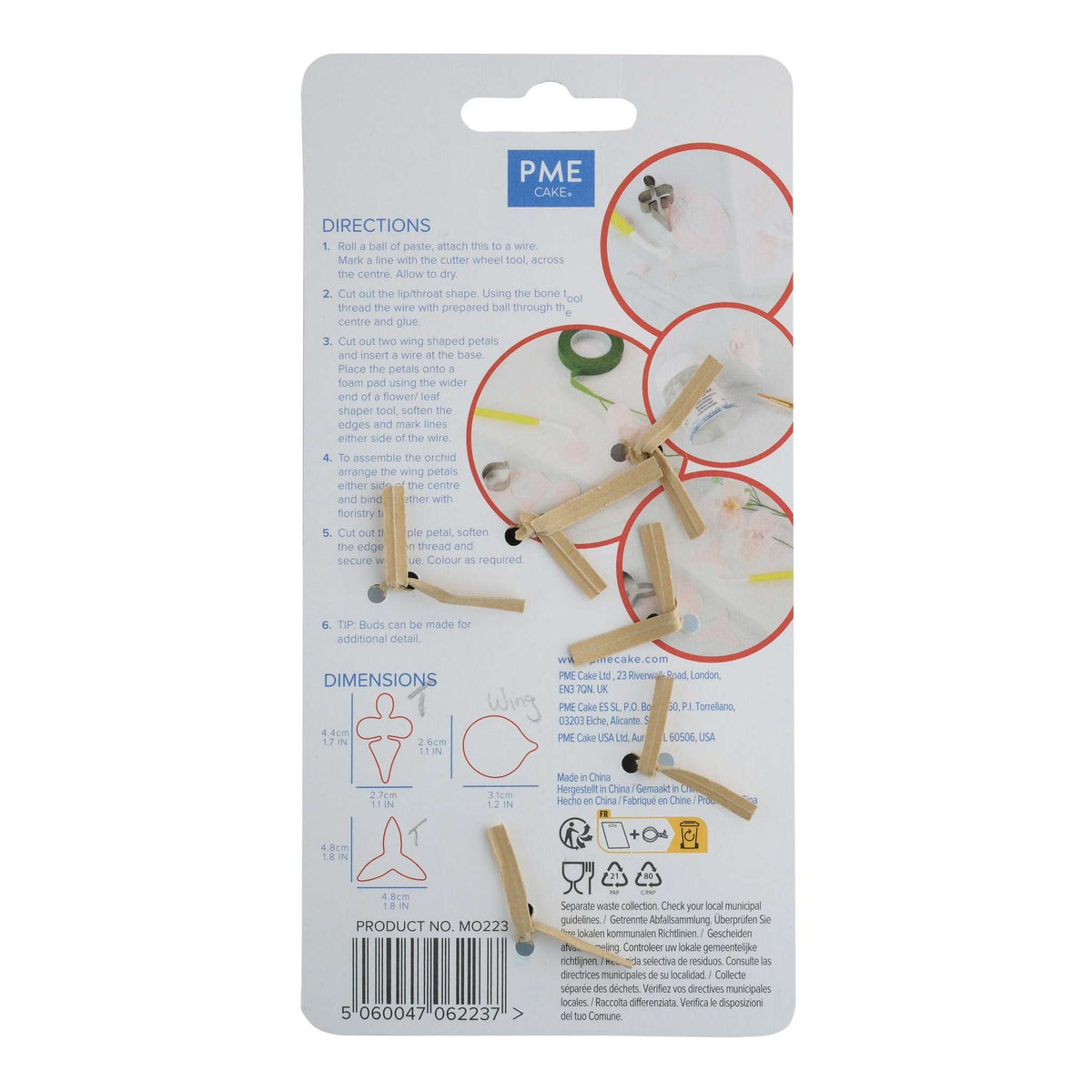 Moth Orchid Fondant Cutters Set Of 3