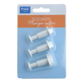Square Fondant Plunger Cutters Set Of 3