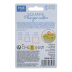 Square Fondant Plunger Cutters Set Of 3