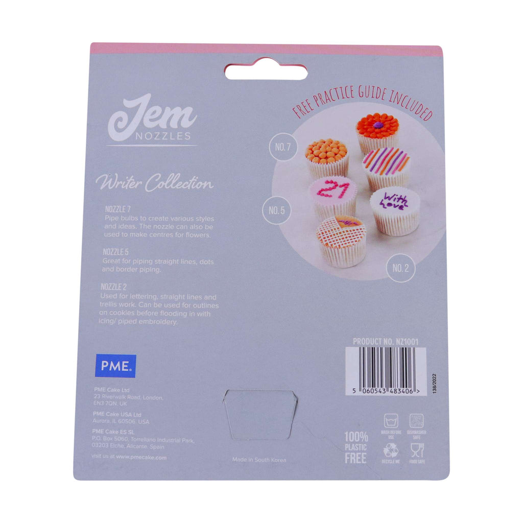 Juego de Boquillas Jem - Colección Escritor, Paquete de 3