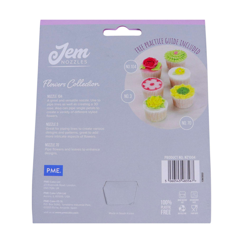 JEM Nozzles Set Of 3 Flowers Collection
