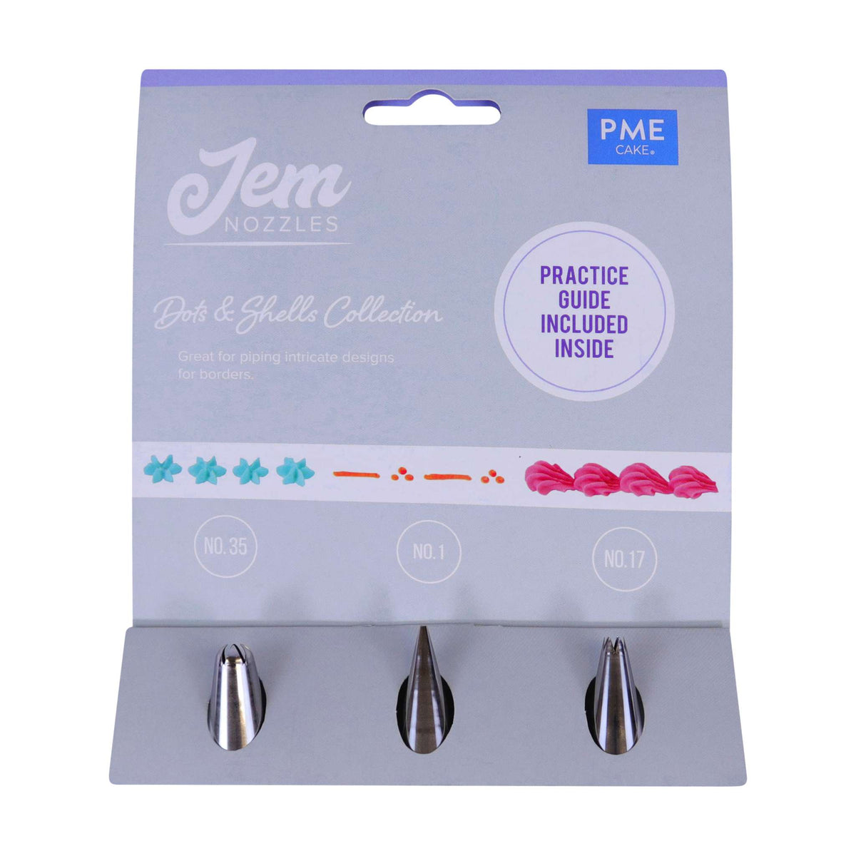 JEM Nozzles Set Of 3 Dots & Shells Collection