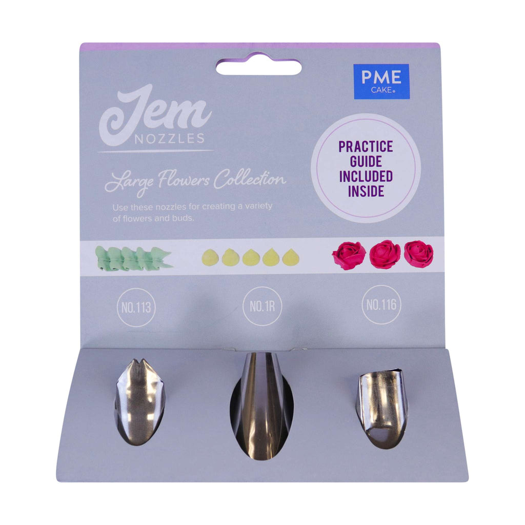 Jem-spuitmondset - Grote Bloemen-collectie, Pakket van 3