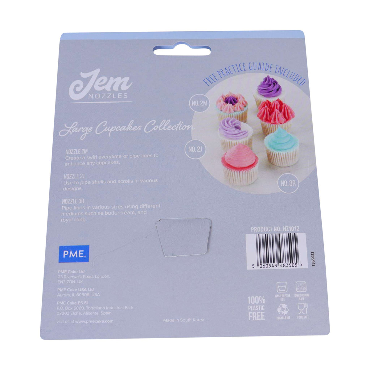 Jem Nozzles Set Of 3 Large Cupcakes Collection