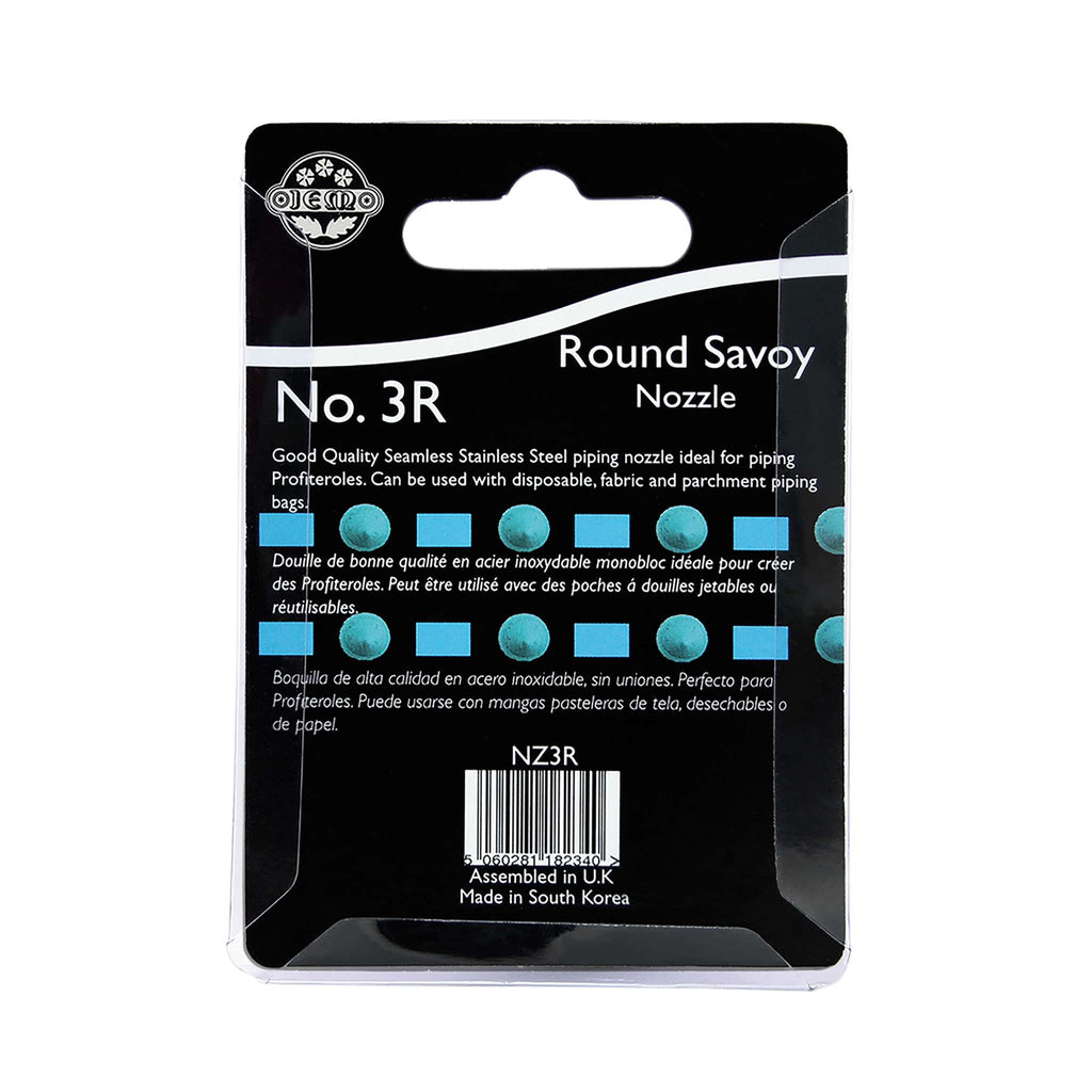JEM Piping-Tülle - Große Einfache Runde Savoy Piping-Tülle #3R