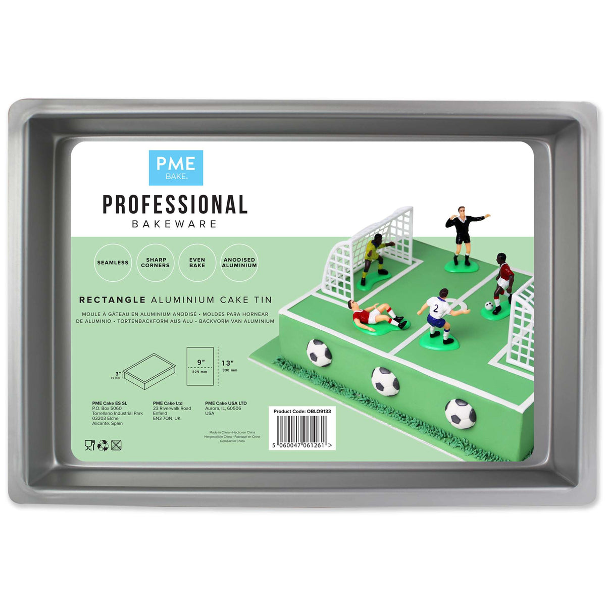 Rectangle Aluminium Cake Tin (9 x 13 x 3" / 229 x 330 x 76mm)