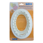 Klassische Formen-Ausstecher - Einfach & Wellenförmig - Oval-Plakette, Set aus 2 Stück