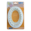 Klassische Formen-Ausstecher - Einfach & Wellenförmig - Oval-Plakette, Set aus 2 Stück