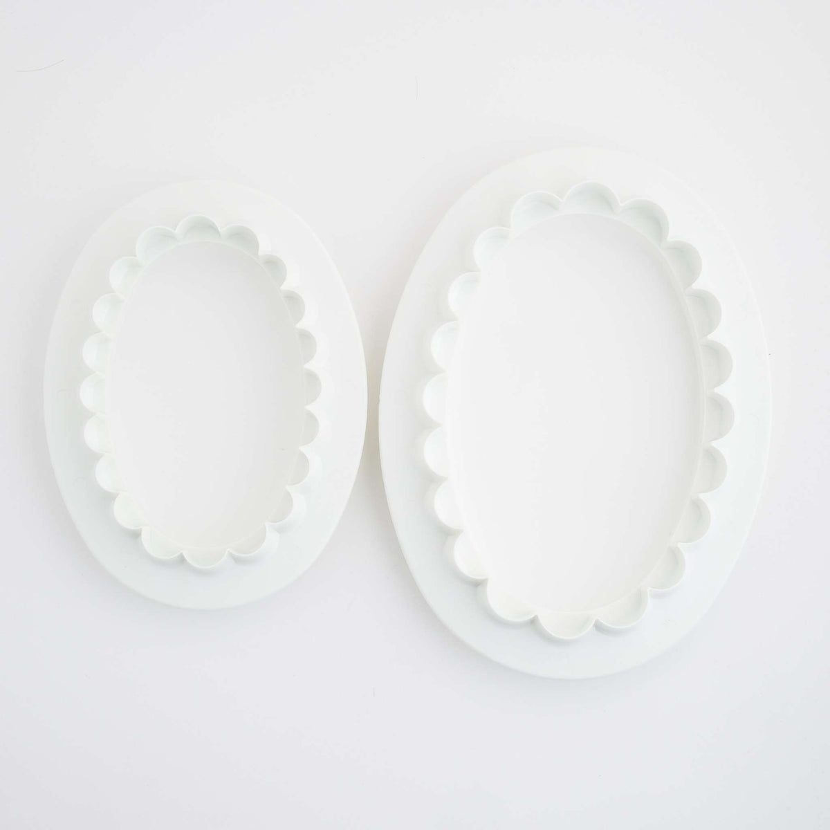 Klassieke Vormen Snijders - Effen & Gegolfde Ovaal Plaque Set van 2