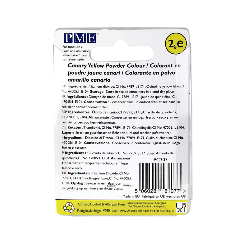 Canary Yellow Powder Food Colour (2g)