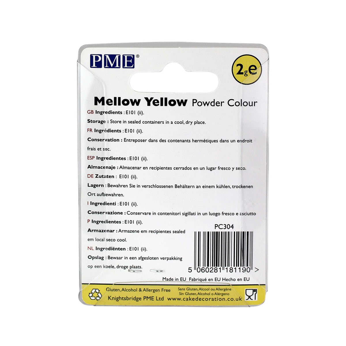 Mellow Yellow Powder Food Colour (2g)