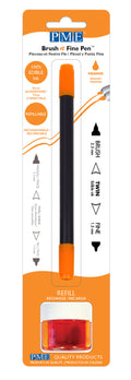 Pincel y Rotulador Fino Naranja
