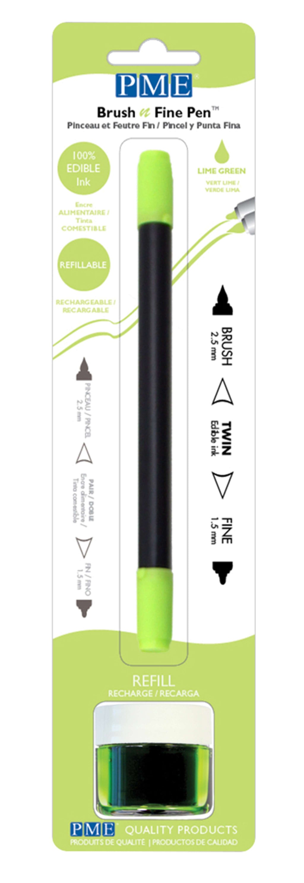 Pincel y Rotulador Fino Verde Lima