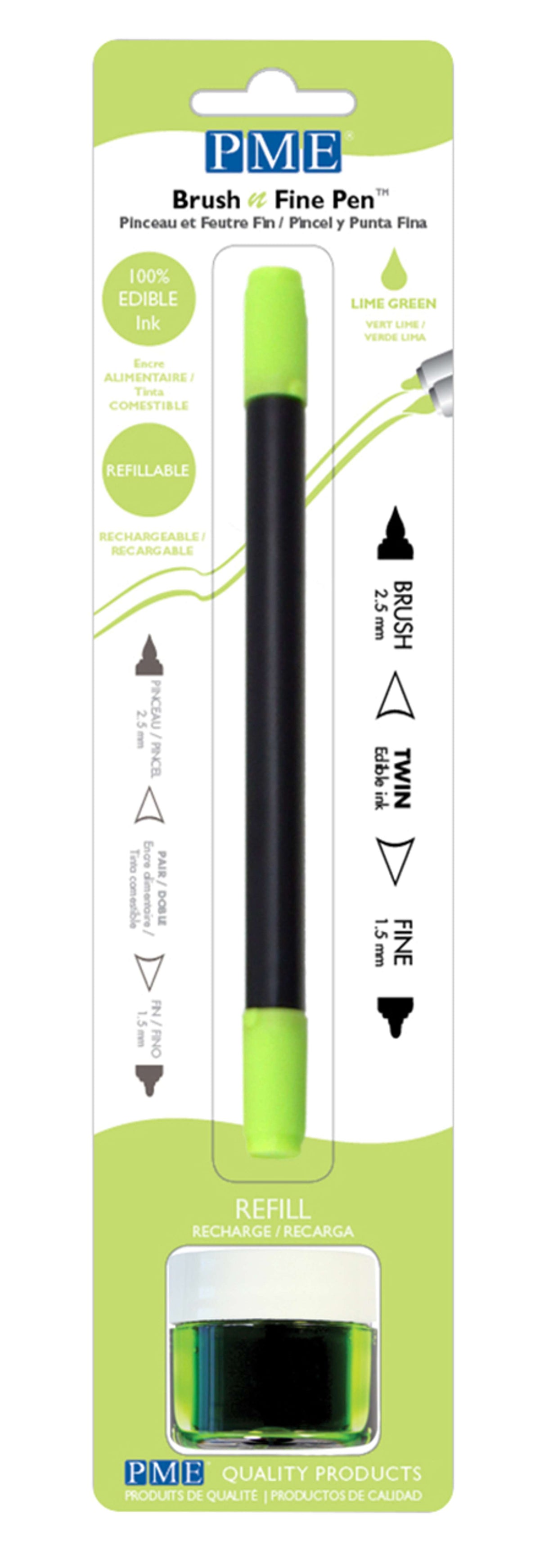 Pincel y Rotulador Fino Verde Lima