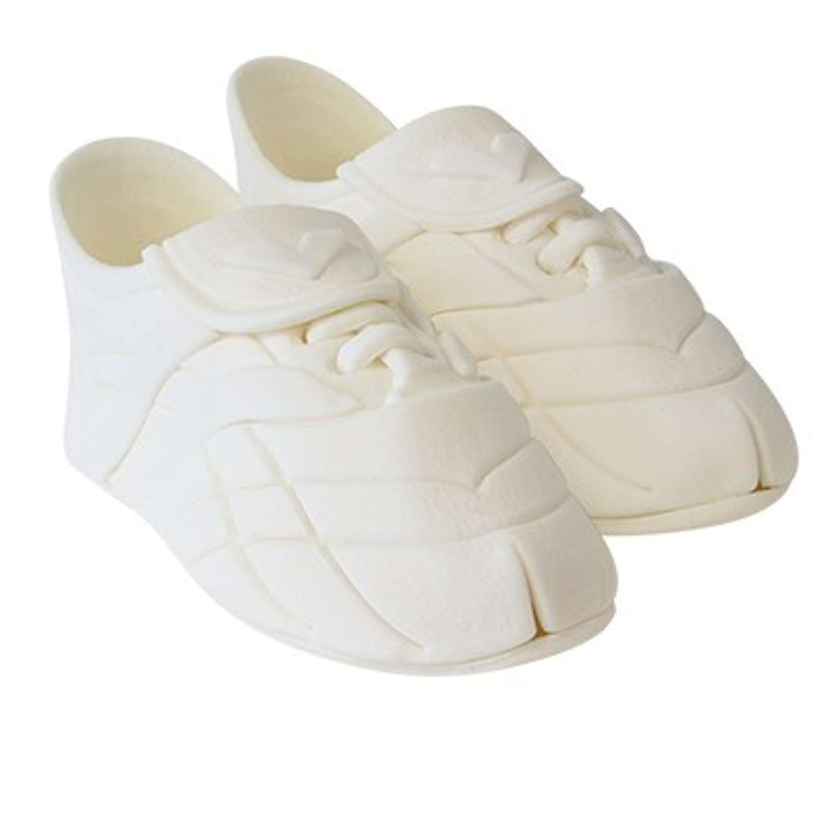 Toppers en Sucre Artisanaux - Chaussure de Sport Blanche Pk/2 (45 x 108mm / 1.77 x 4.25")