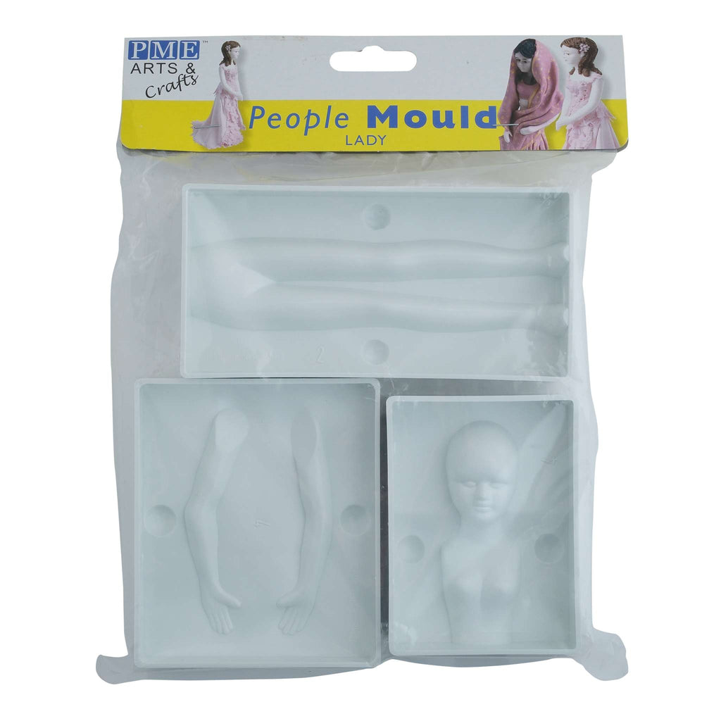 Lady People Mould Fondant Cutters Set Of 6