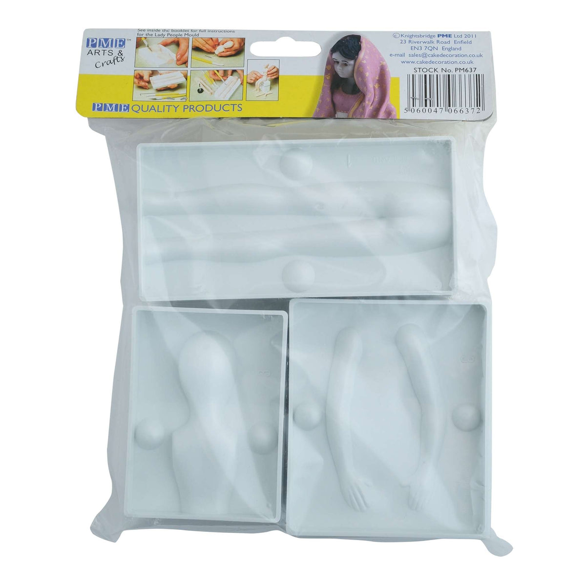 Lady People Mould Fondant Cutters Set Of 6