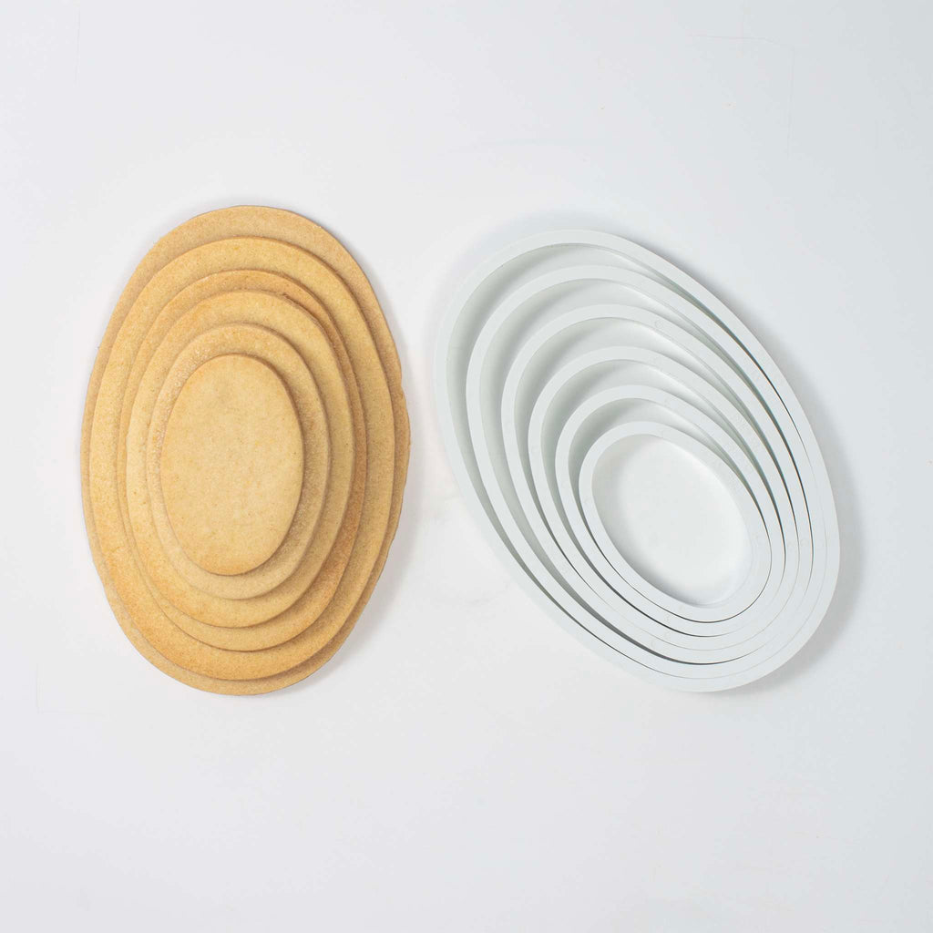 Klassische Formen Ausstecher - Oval, Set aus 6 Stück