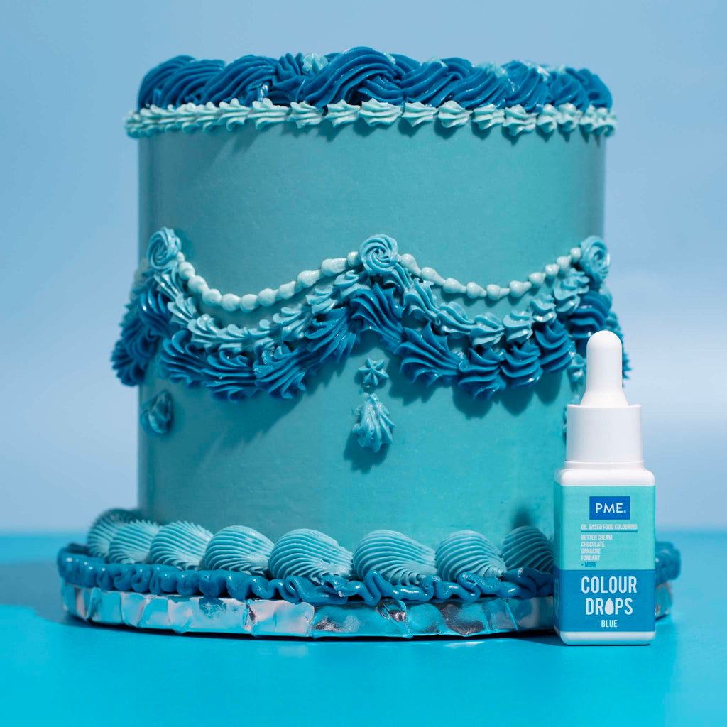 Colour Drops Blauw - Voedselkleurstof op Oliebasis (20ml)
