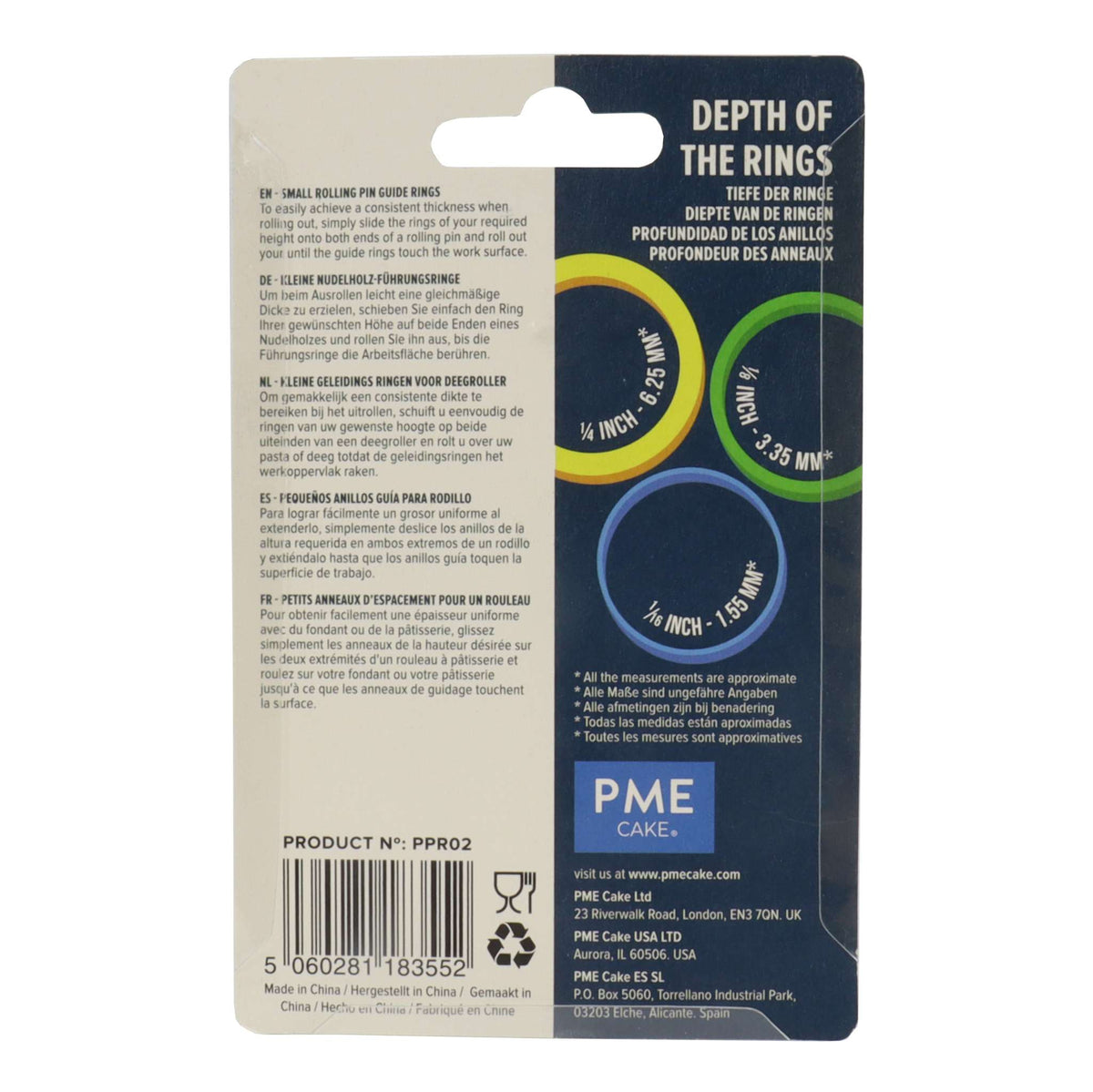 Small Rolling Pin Guide Rings  Pk/6 (1 inch / 25mm)