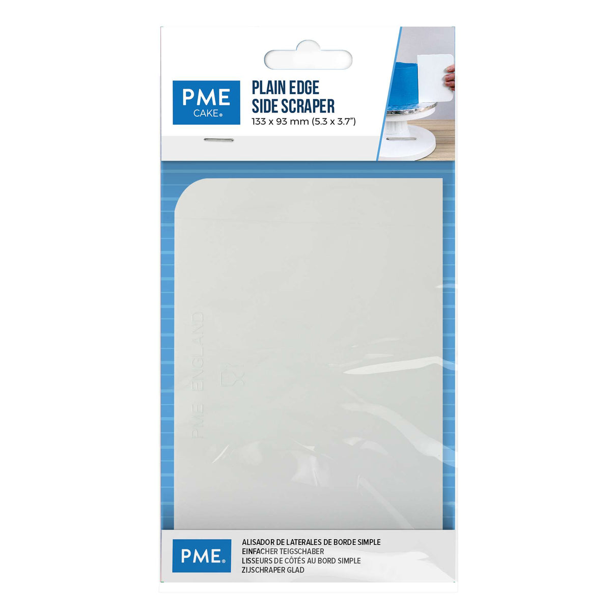 Plain Edge Plastic Side Scraper (5 x 3.5in)