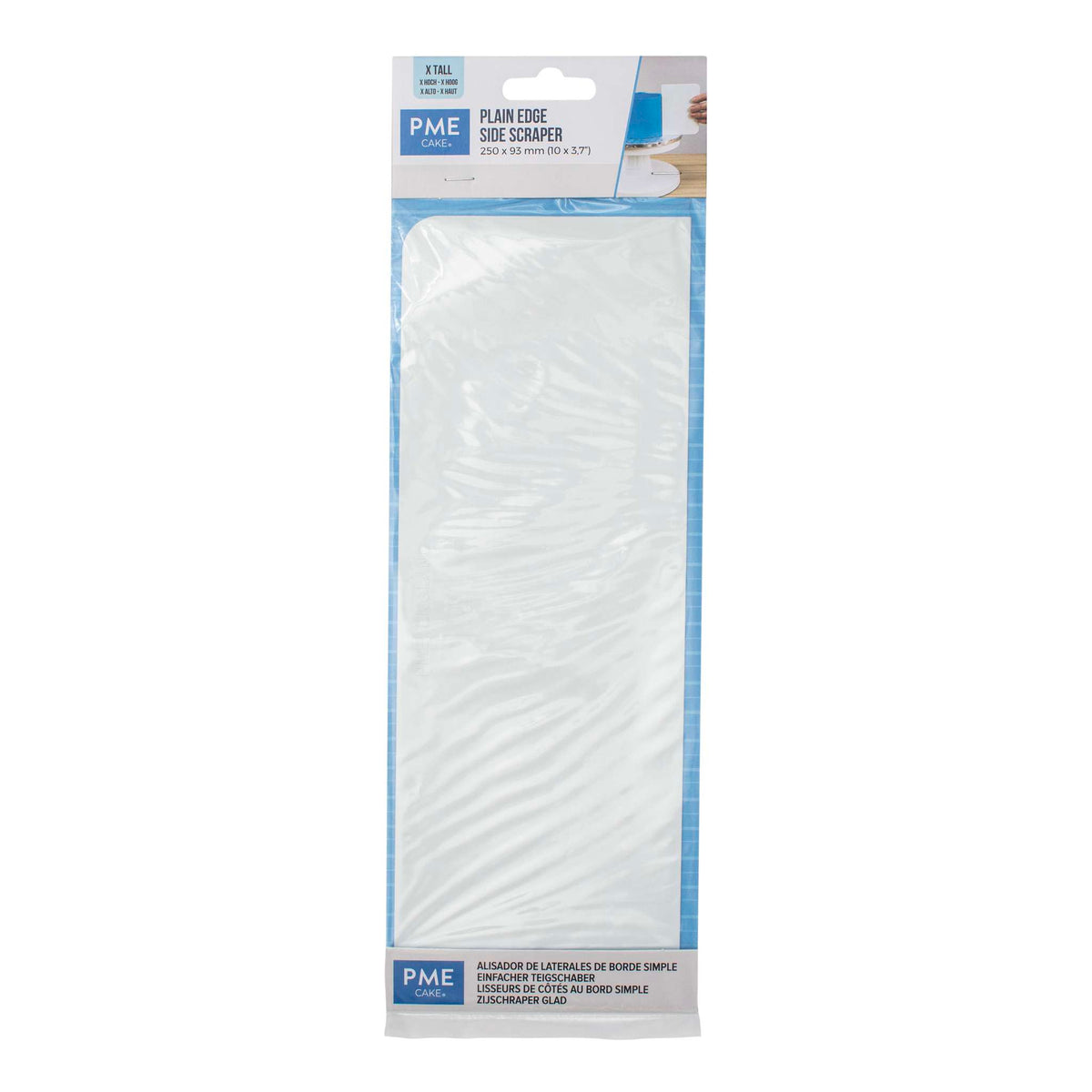 Plastic Plain Edge Side Scraper X Tall (250 x 93mm / 10 x 3.7")