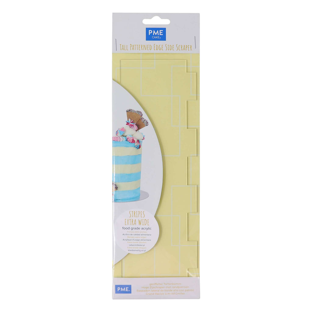 Stripes Extra Wide Tall Patterned Edge Side Scrapper