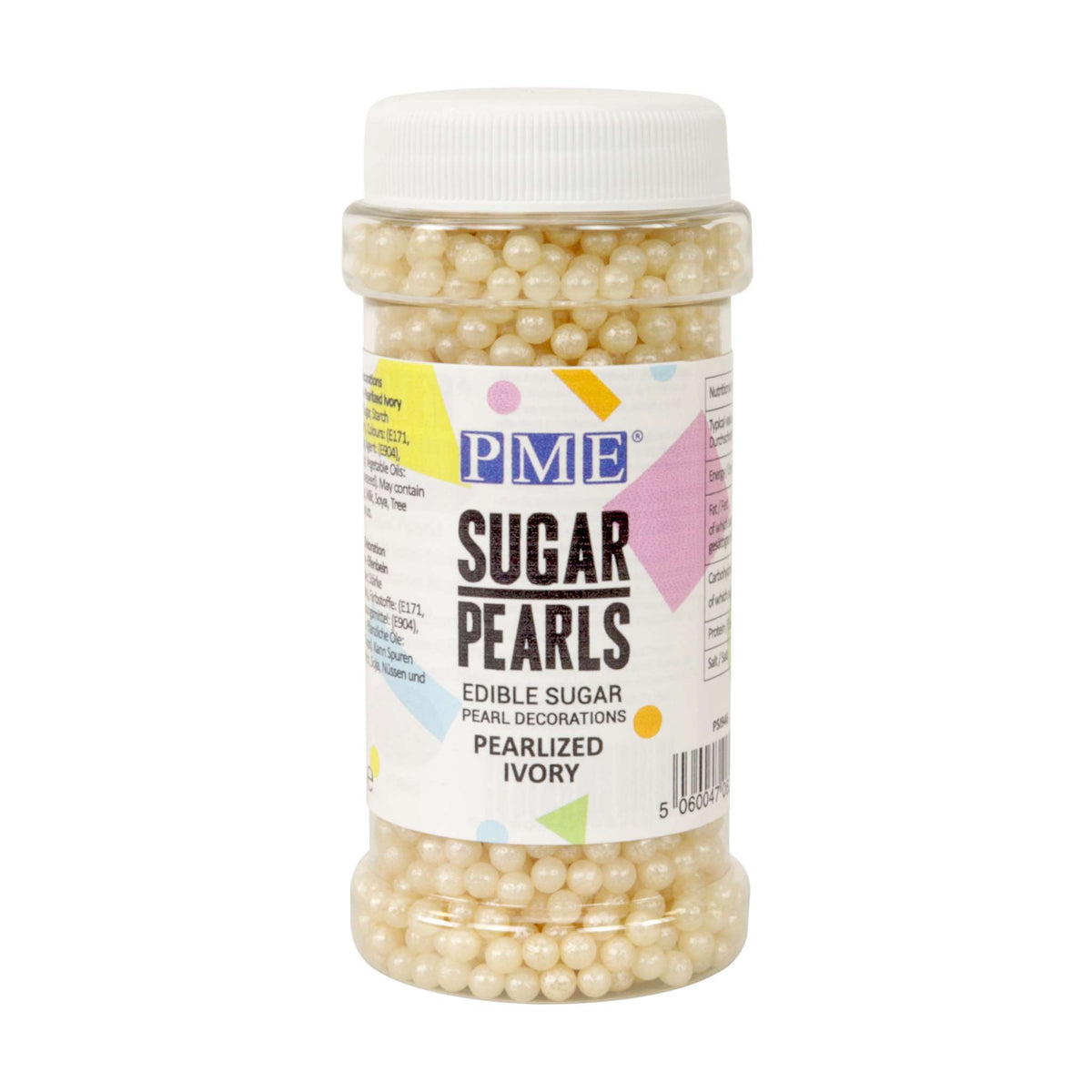 Pearlized Ivory Sugar Pearls Sprinkles (100g / 3.52oz)