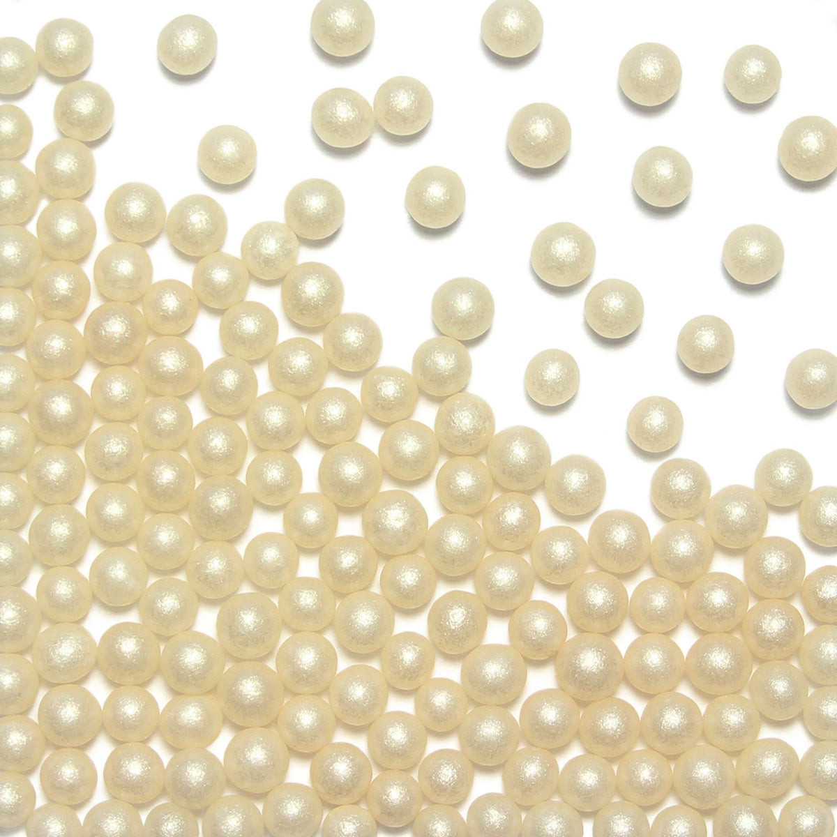 Pearlized Ivory Sugar Pearls Sprinkles (100g / 3.52oz)