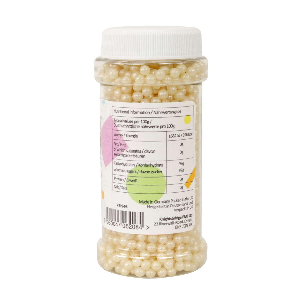 Pearlized Ivory Sugar Pearls Sprinkles (100g / 3.52oz)