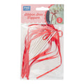Red Ribbon Bow Toppers Pk/8