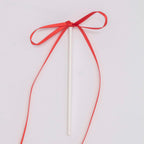 Red Ribbon Bow Toppers Pk/8