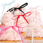 Red Ribbon Bow Toppers Pk/8