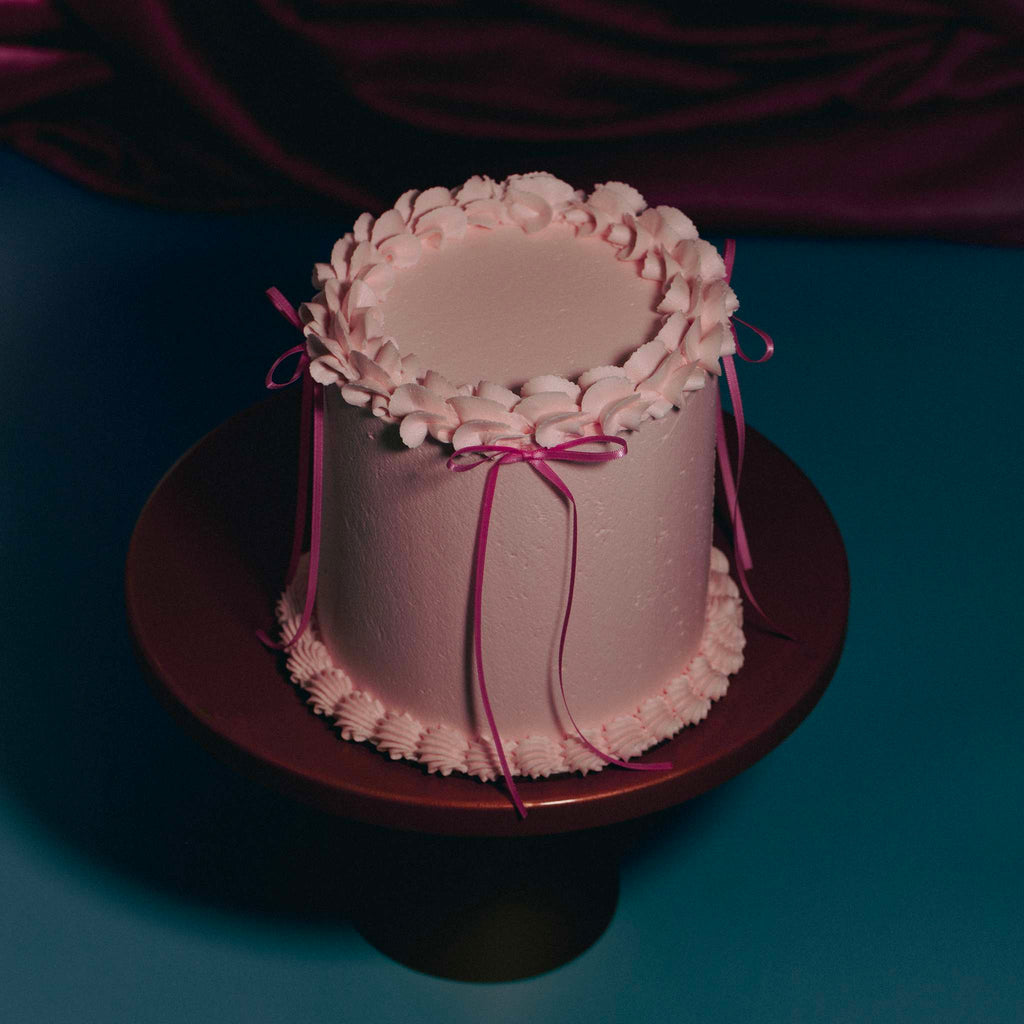 Topper con Lazo de Cinta para Tartas - Rosa (8 piezas)