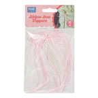 Light Pink Ribbon Bow Toppers  Pk/8