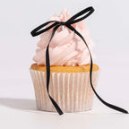 Topper con Lazo de Cinta para Tartas - Negro (8 piezas)