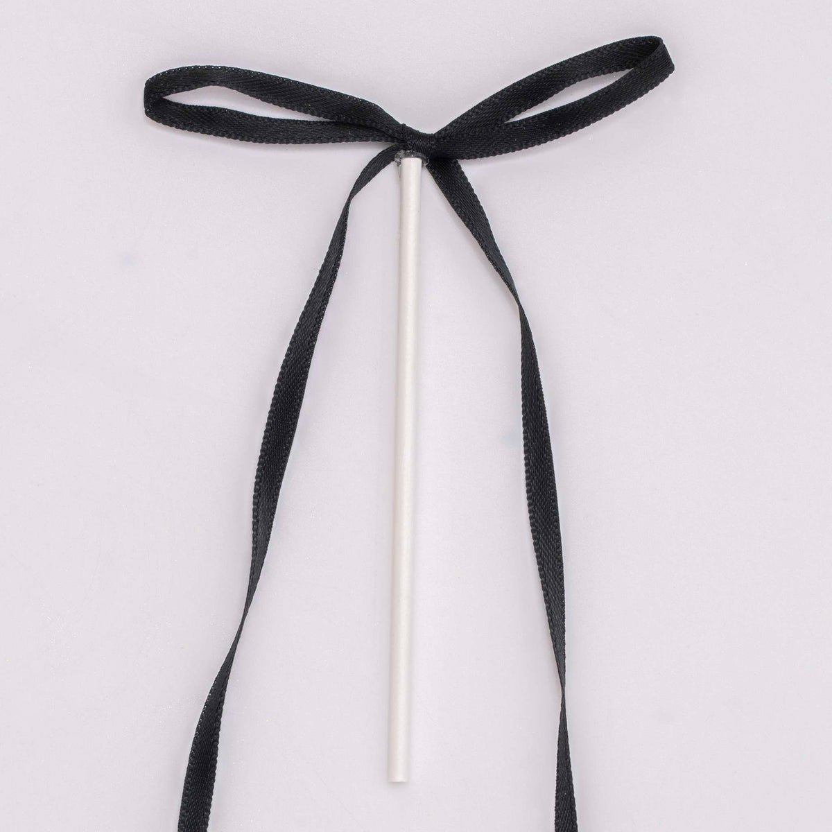Topper con Lazo de Cinta para Tartas - Negro (8 piezas)