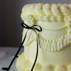 Topper con Lazo de Cinta para Tartas - Negro (8 piezas)