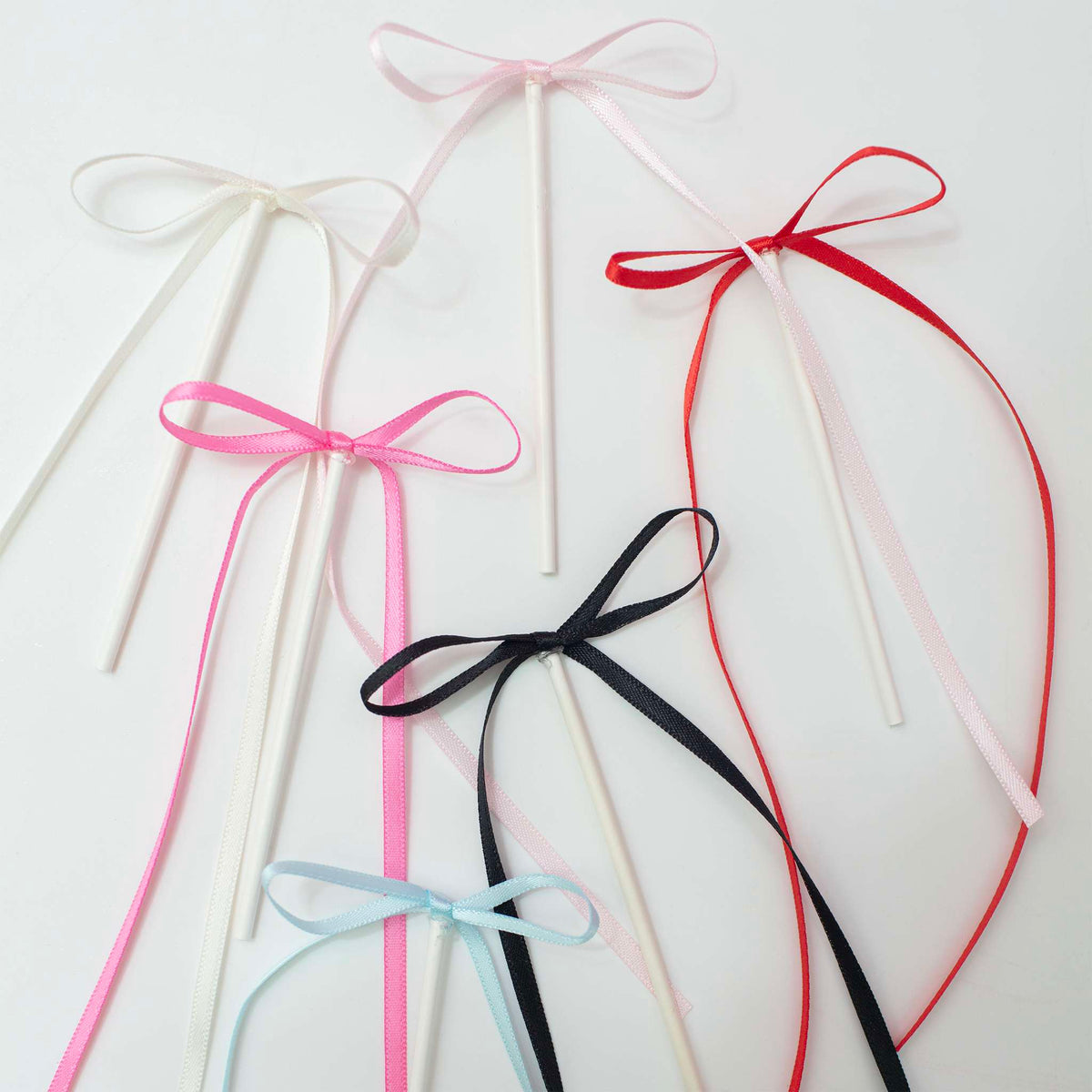 Topper con Lazo de Cinta para Tartas - Negro (8 piezas)