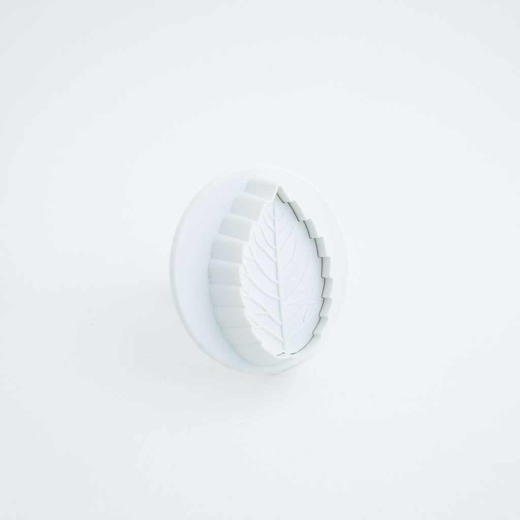 X Large Veined Rose Leaf Plunger Fondant Cutter