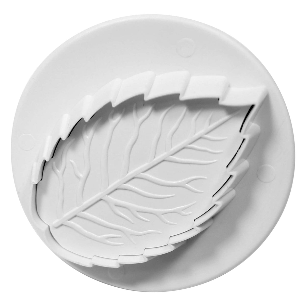 XX Large Veined Rose Leaf Plunger Fondant Cutter