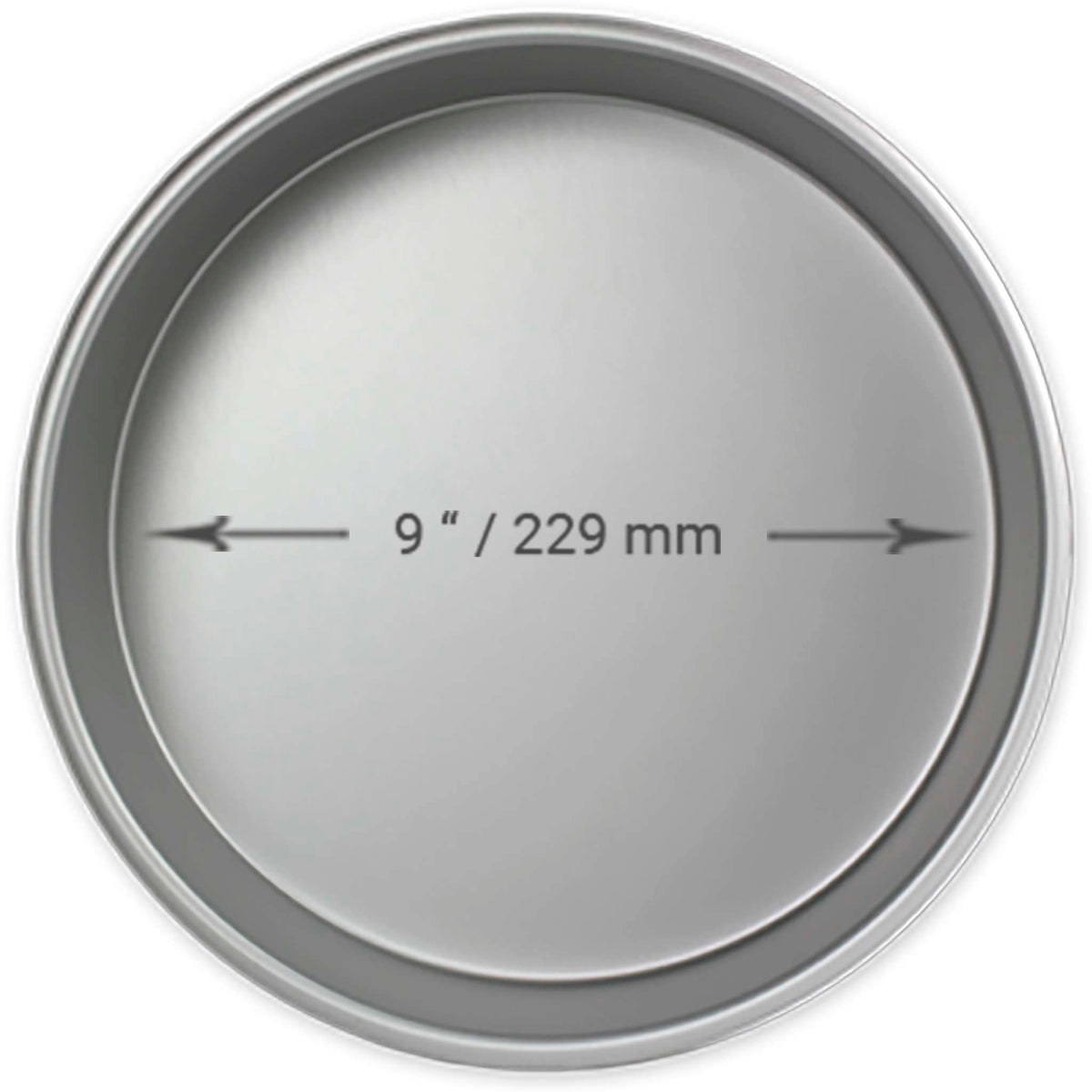 Molde para Pastel Redondo de Aluminio Anodizado PME Profundidad de 9 x 2-pulgadas