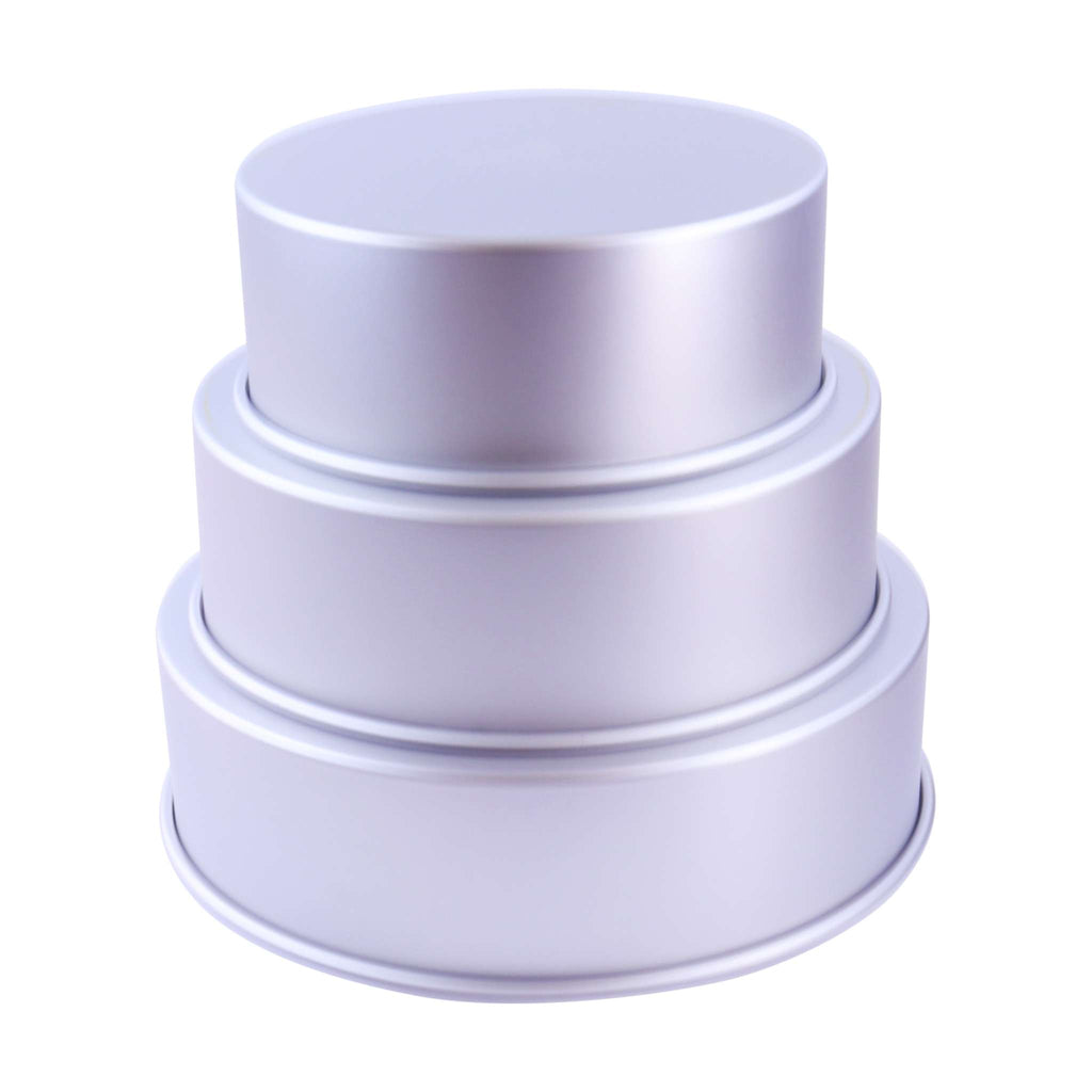 Round Aluminium Cake Tins Set Of 3 (10, 12, 14" x 4")