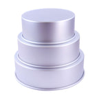 Round Aluminium Cake Tins Set Of 3 (10, 12, 14" x 4")