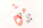 Emporte-pièces en acier inoxydable - Ensemble de 4 Pétales de Rose