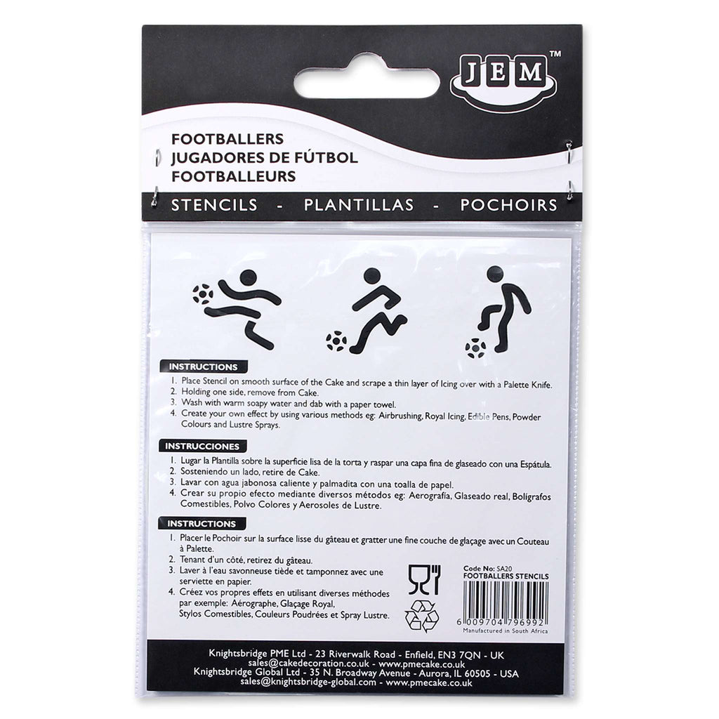 Footballers Stencils (Pk/3)